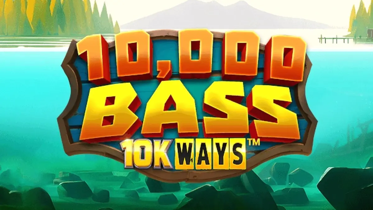 Interface do jogo de slot 10,000 Big Bass 10K Ways com temática de pesca