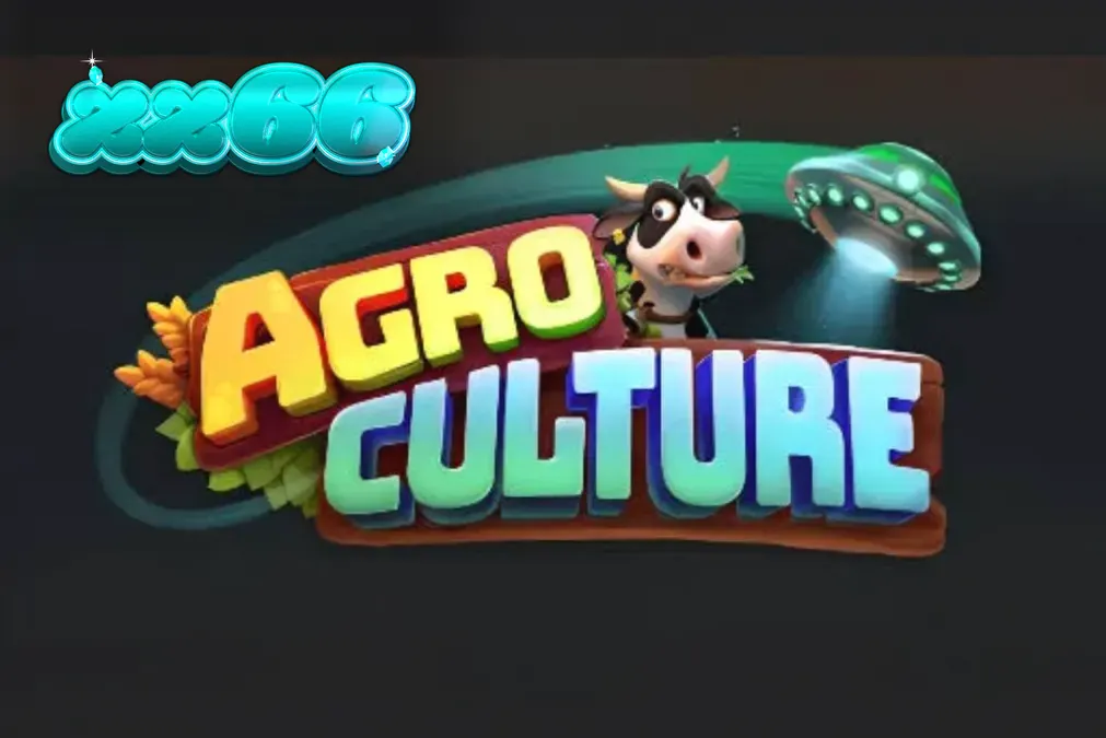 Interface de jogo do slot AgroCulture com elementos de fazenda e naves espaciais
